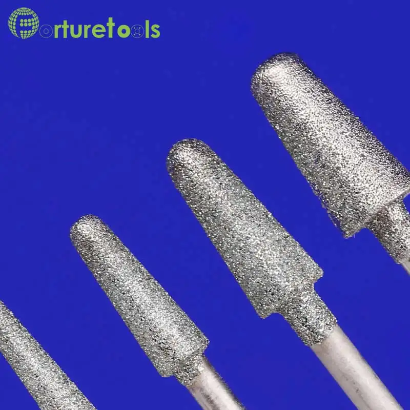 50pcs diamond mounted point dremel rotary tool mounted wheels Head dia 1~6mm Shank dia 2.35mm head type B TZ50