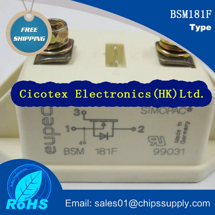 

BSM181F мод BSM181 F SIMOPAC IGBT модуль питания, одиночный переключатель, режим усиления N-канала BSM 181F BS M181F 181