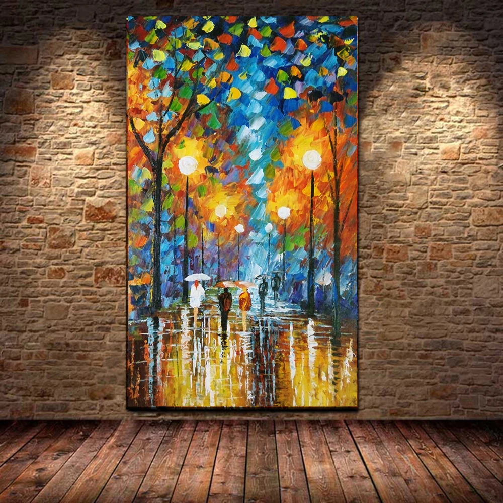 

Arthyx Paintings Hand Painted Modern Palette Knife Figure Landscape Oil Painting On Canvas Abstract Wall Art For Home Decoration