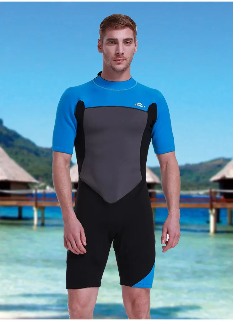 Весенний костюм женский короткий гидрокостюм с молнией сзади мужской с коротким рукавом 2 мм Премиум неопрен/женский серфинг подводное плавание дайвинг для