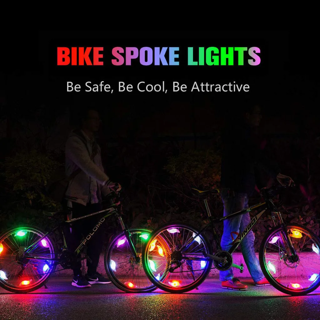 Clearance 6pcs Night Ride Lights Car Bicycle Bike Cycling Wheel Tire Spoke LED Lamp Glow Caps On Wheels Bicycle Signal cycling Light 0