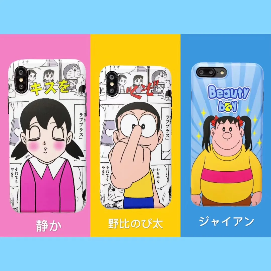 Japan Classic Cartoon Doraemon Nobita Nobi phone case cover for iphone 7 8 6 s plus X XS MAX XR Frosted smooth coque fundas |