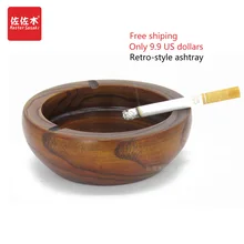 Классическая китайская Роскошная гостиничная бар креативная большая пепельница мусорный цилиндр из цельного дерева сигарета 10-16 см
