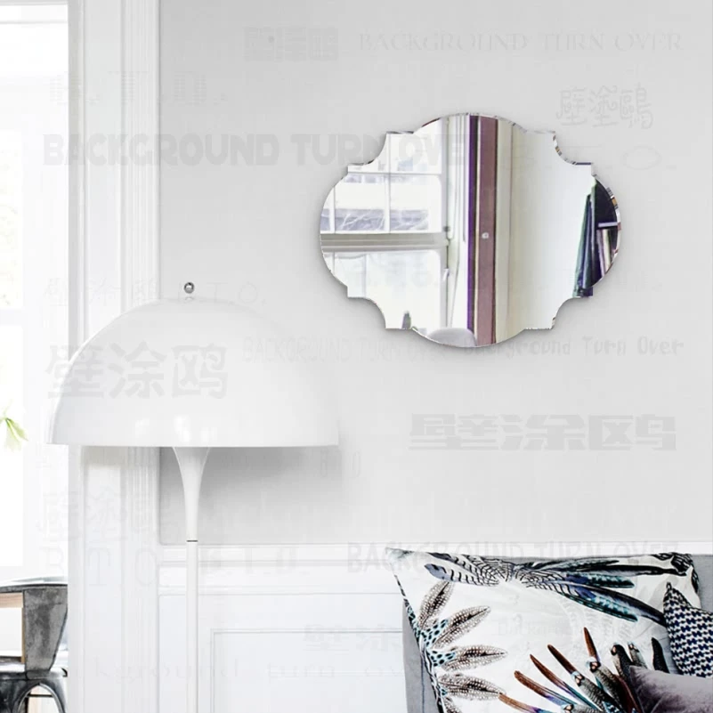 Diseño de marco moderno 3mm grueso decorativo 3D espejos de acrílico sala de estar decoración de pared de estilo europeo pegatinas decoración del hogar M003 Diseño de marco moderno 3mm grueso decorativo 3D espejos de acrílico sala de estar decoración de pared de estilo europeo pegatinas decoración del hogar M003