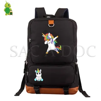 

Funny Cartoon Unicorn Daily Backpacks School Bag for Teenagers Students Women Men Laptop Backpack Large Casual Travel Rucksack