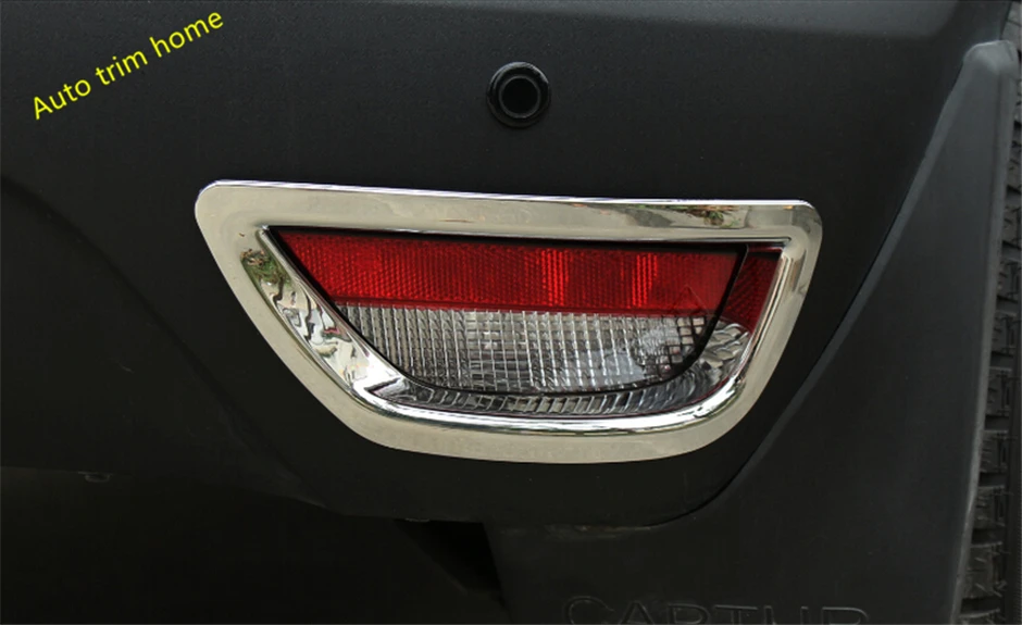 Car Accessories Fit For Renault Captur 2014 2015 2016 ABS Chrome Exterior Rear Fog Lamps Lights Cover Trims Molding Garnish