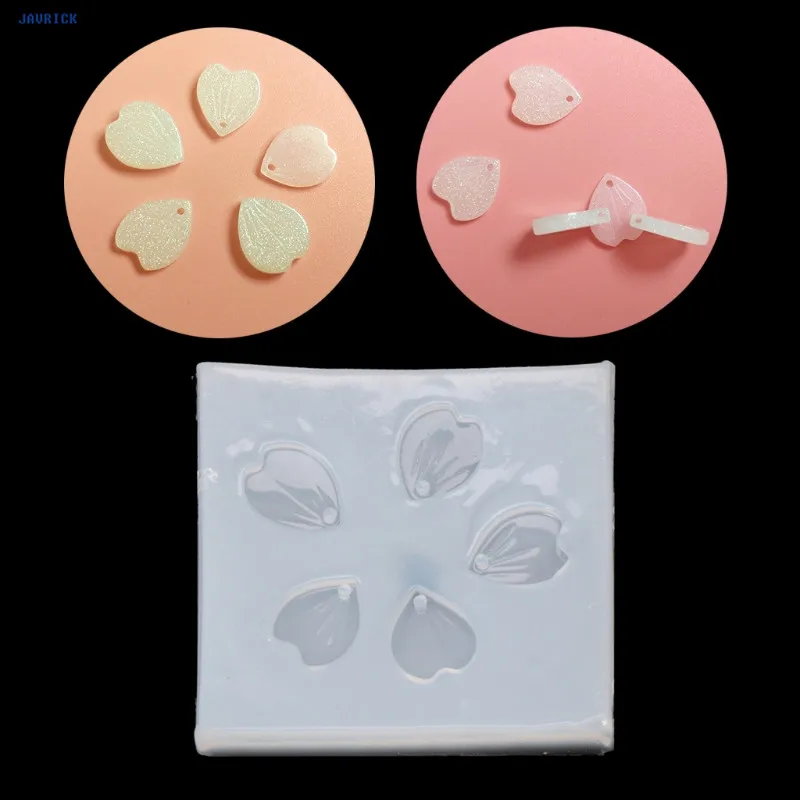 

JAVRICK Silicone Fondant Mold Cherry Blossom Petal Pendant Mold For DIY Handwork Jewelry Finding jewelry Crafts resin molds