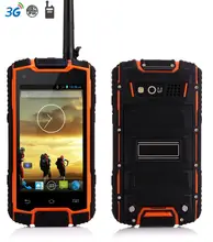 IP68 Прочный Телефон Android Водонепроницаемый Телефон Противоударный Смартфон Quad Core СВЧ PTT Охота Радио двухстороннее GPS Walkie Talkie 3 Г