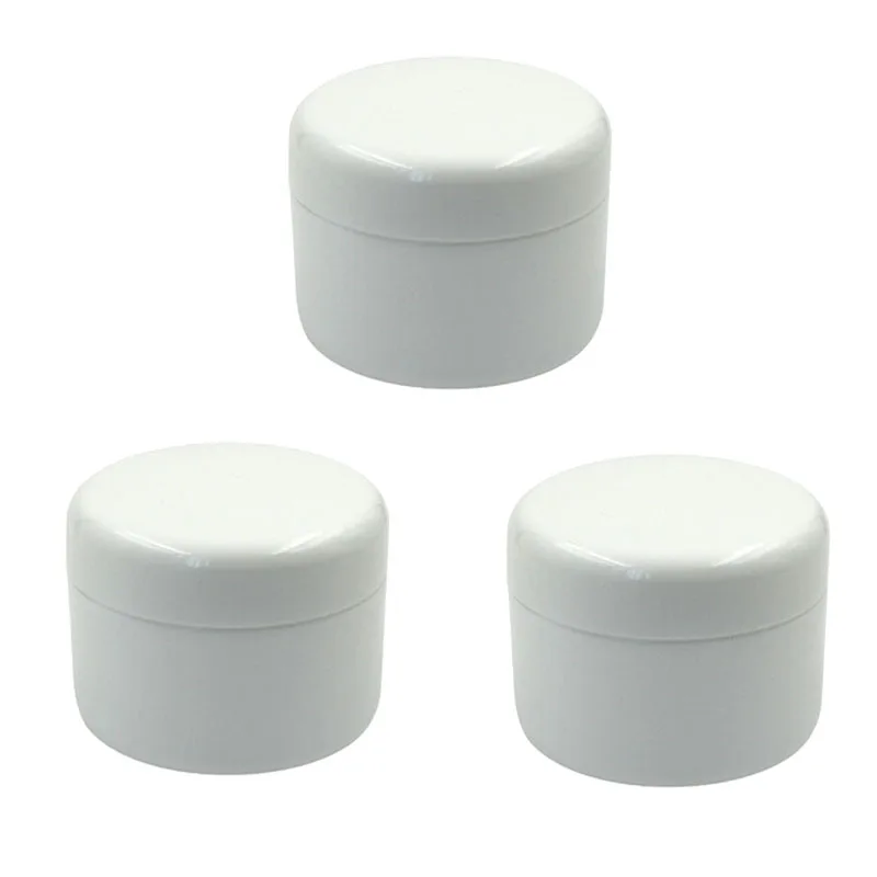 

5Pcs 30g Empty Cosmetic Containers 30ml Plastic Makeup Jar Pot Refillable Sample Bottles Travel Face Cream Lotion White