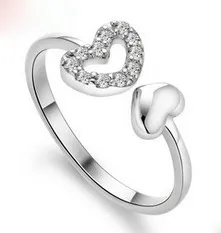 Кольца для женщин серебряное кольцо с сердцем Ювелирное кольцо AAA Cz кольца 925 серебряных колец 925 штамп ювелирные изделия женские ювелирные изделия Сердце