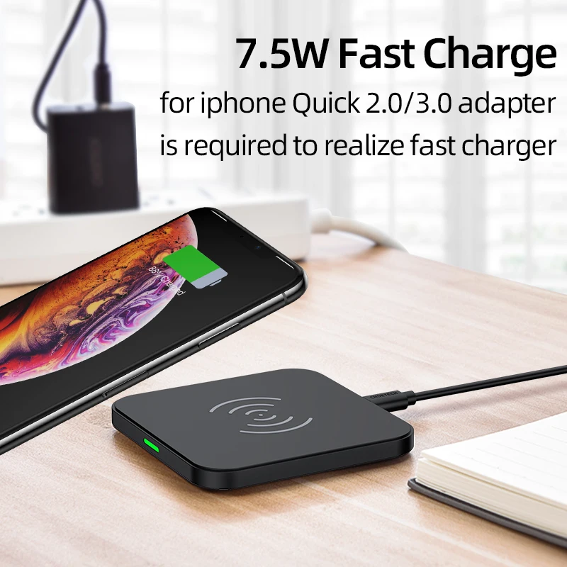 CHOETECH 10 Вт Qi Беспроводное зарядное устройство для iPhone Xs Max Xr X 8 Plus быстрая