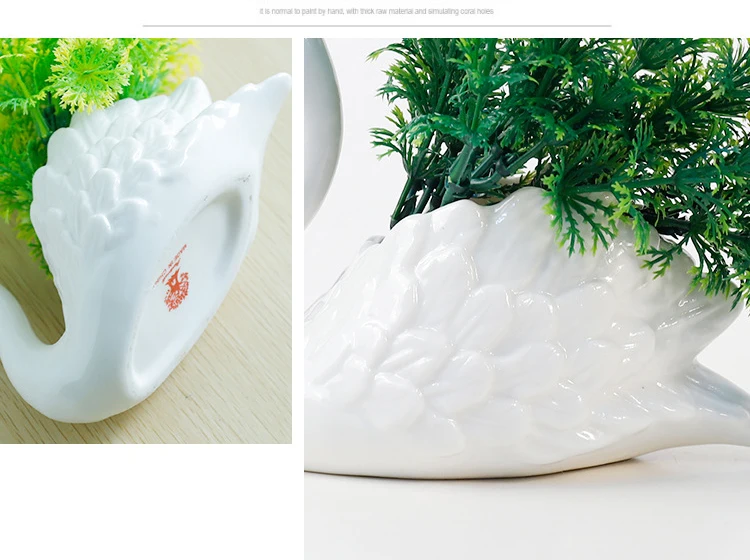 Европейские Лебеди керамические украшения в горшках креативные керамические изделия горшки для растений искусственные цветочные горшки домашний декор для гостиной