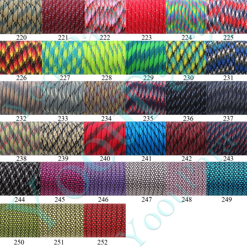 Cuerda Escalada Strand Paracord 550 Parachute Cord Corda Paracorde Campling Outdoor Survival 252 Cores 1000ft 7 10 1000FT Cuerda Escalada 7 Strand Paracord 550