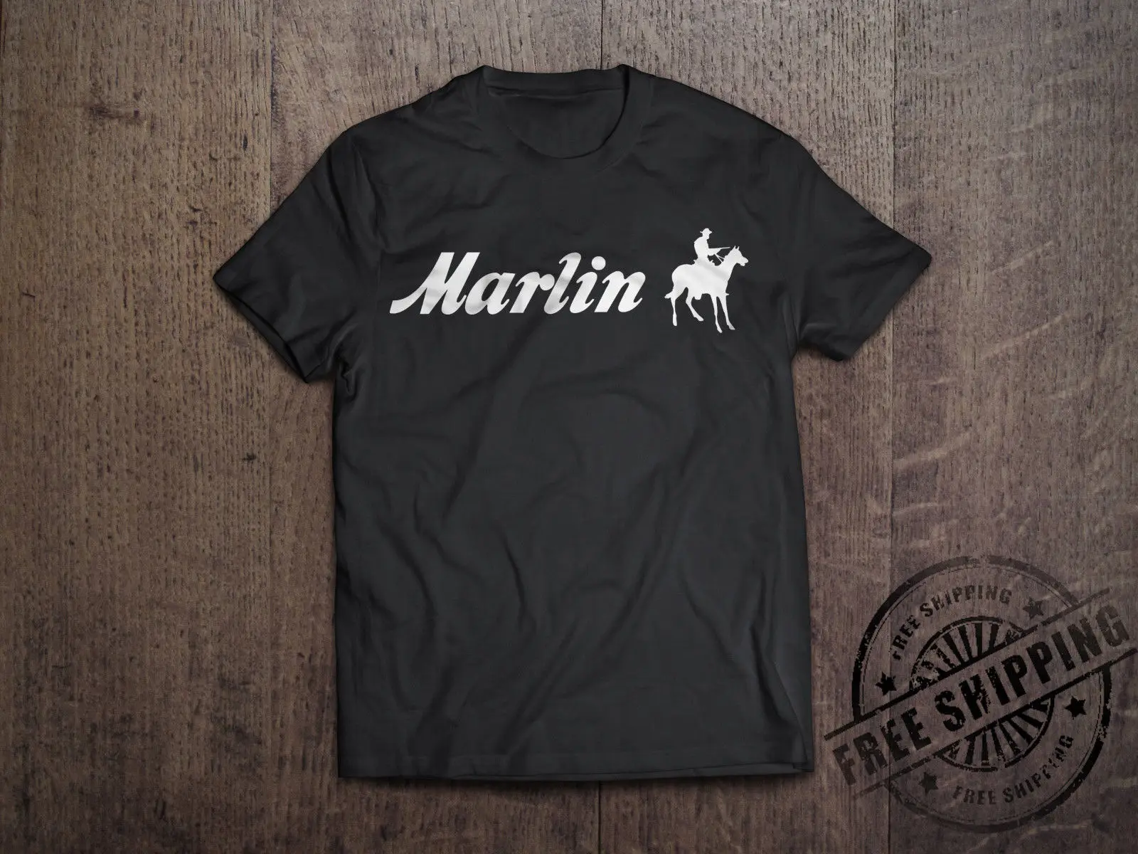 Новая мужская черная футболка Marlin armisty riques дробовик модель 2019 года модные