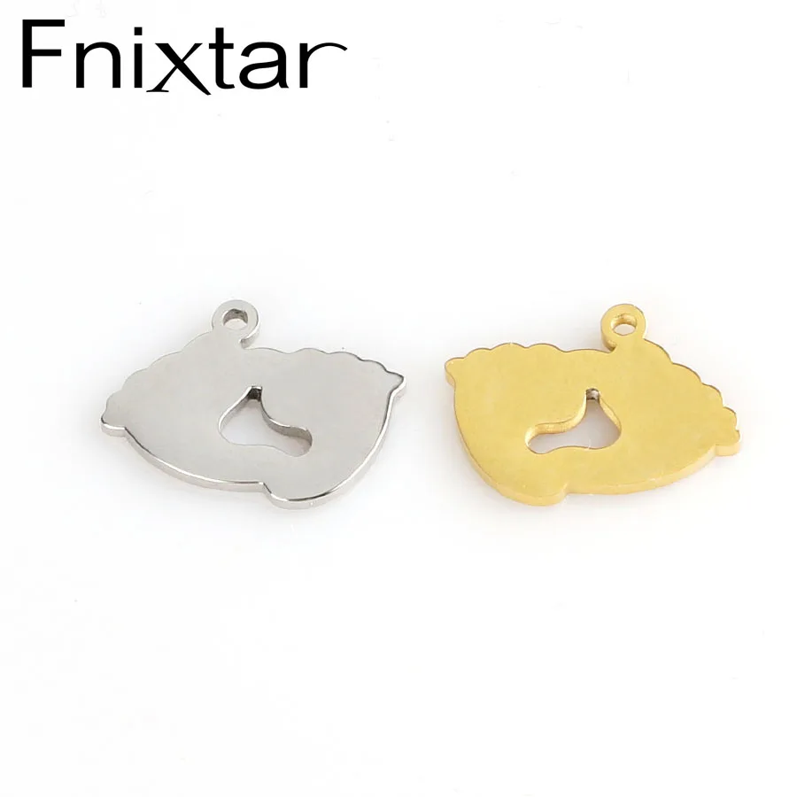 Fnixtar зеркальная полировка из нержавеющей стали детские ножки Шарм DIY ручной