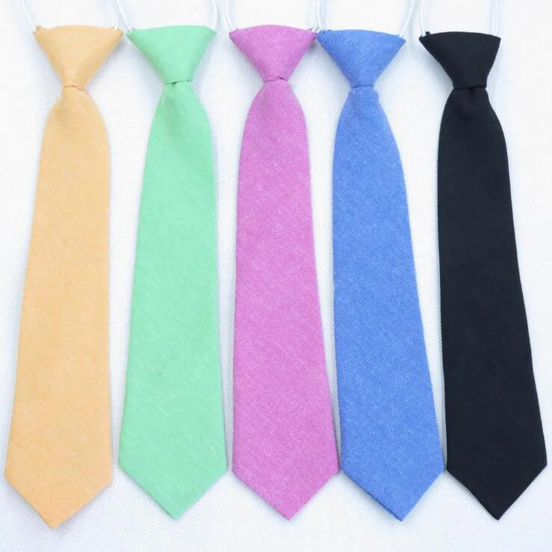 

RBOCOTT Children's Necktie Cotton Ties For Baby Boys Girls Solid Color 6cm Skinny Neck Tie Child's Slim Tie Bowknots Kids Ties