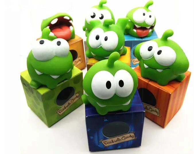 Hot1Pcs веревку лягушка виниловая Резина андроид игры Кукла перерезать OM NOM конфеты
