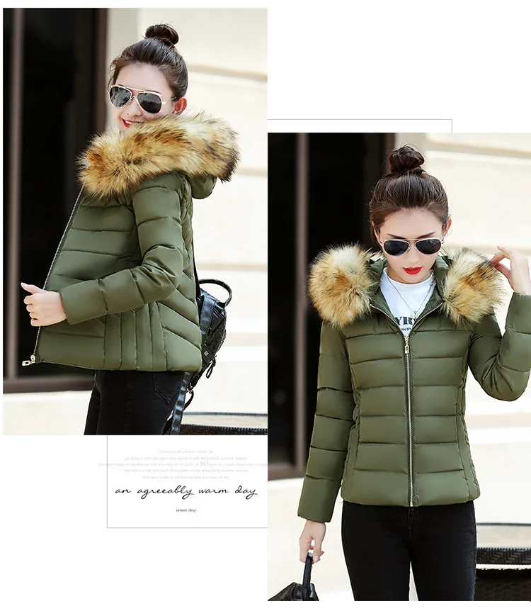 Top Fashion Limited Full Slim Cotton Jacket Heavy Hair Female Cotton-padded Coat Winter Coat Women