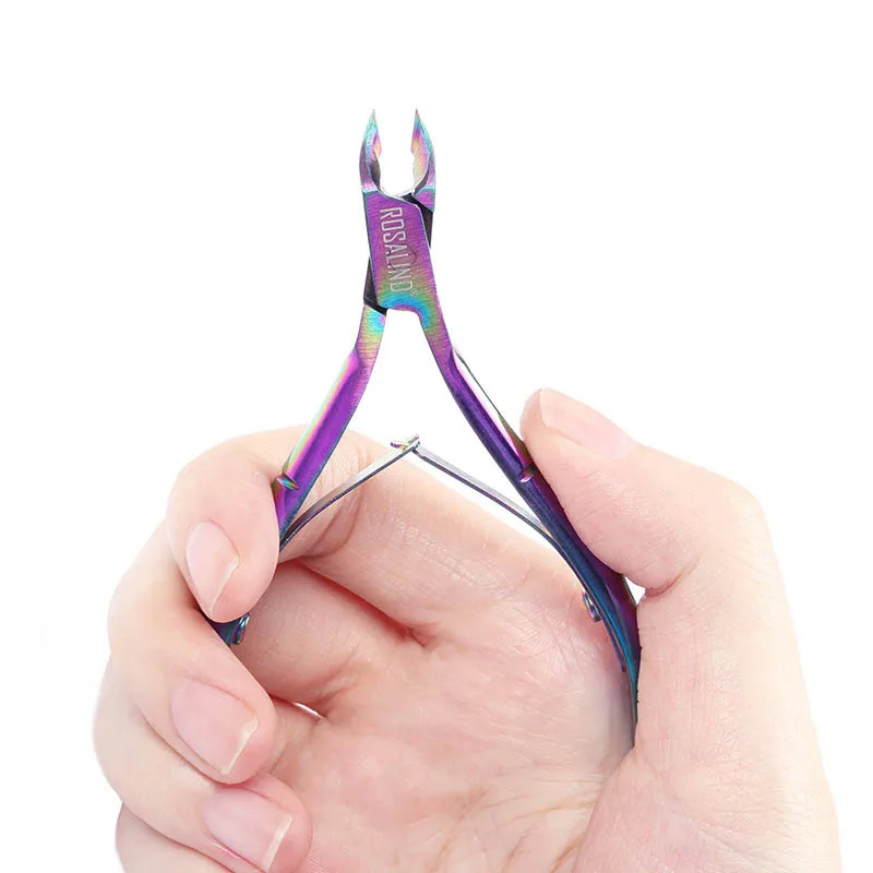 

Bend Shape Colorful Nail Cuticle Nipper Cutter Rainbow Clipper Scissor Dead Skin Remover Trimming Remover Manicure Nail Cuticle
