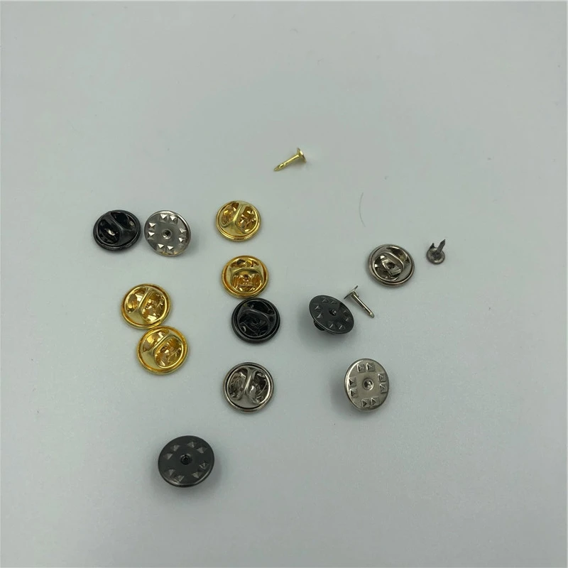 100pcs 11 4mm Gold Rhodium Copper Nail Tie Tack Lapel Pin Back Clutch 