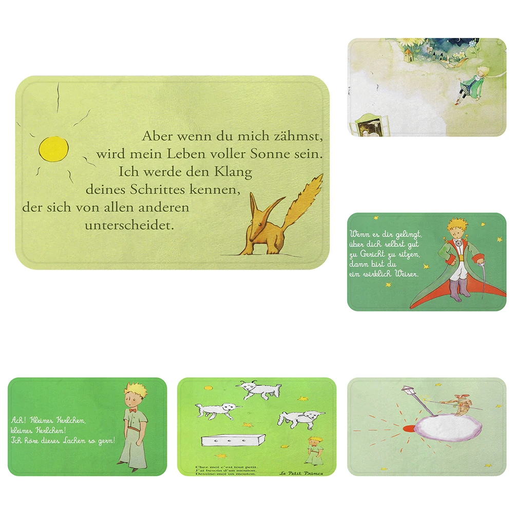 

Little Prince and Fox Cool Mat Bath Carpet Decorative Anti-Slip Mats Room Car Floor Bar Rugs Door Home Decor Gift