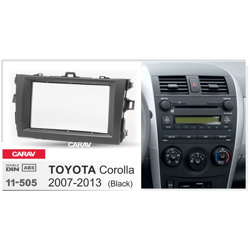 CARAV 11-505 Double Din Fascia For TOYOTA Corolla 2007-2013 Radio DVD Stereo Panel Dash Mounting Installation Trim | Автомобили и
