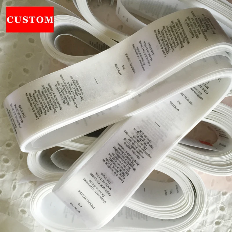 factory customized made garment washing label ribbon clothing printed
