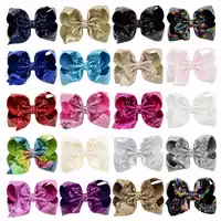20สีขนาดใหญ่8 inchสาวE Mbroideriedเลื่อมโบว์ที่มีคลิปจระเข้ที่มีสีสันH Airpins S Hinnyปิ่นปักผมเครื่องประดับผม812