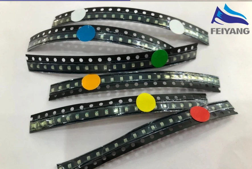 60 шт. светодиодный Диод 0805 SMD мигающий модуль смешанные 10 каждого красного