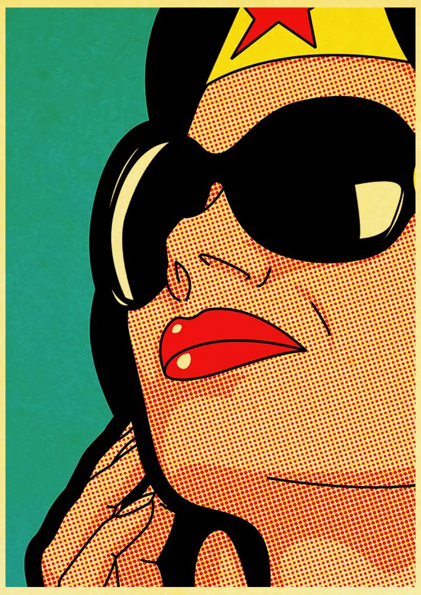 Ретро плакат с героями аниме фильм о супергероях плакаты cudi плакат/винтажная домашняя, комнатная, Настенная декоративная наклейка - Цвет: E117