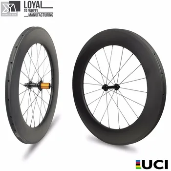 

88mm Triathlon Bike Carbon wheelsets Time Track TT bike wheel with DT SWISS 350s Hub pillar 1423 spoke