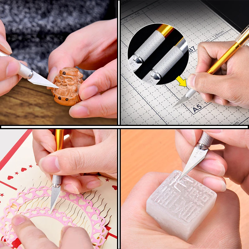 1 set/ Metal Handle Scalpel Blade Wood Paper Cutter Craft Pen Knives Engraving Cutting Supplies DIY Metal Handle Scalpel HOT! 1 set/ Metal Handle Scalpel Blade Wood Paper Cutter Craft Pen Knives Engraving Cutting Supplies DIY Metal Handle Scalpel HOT!
