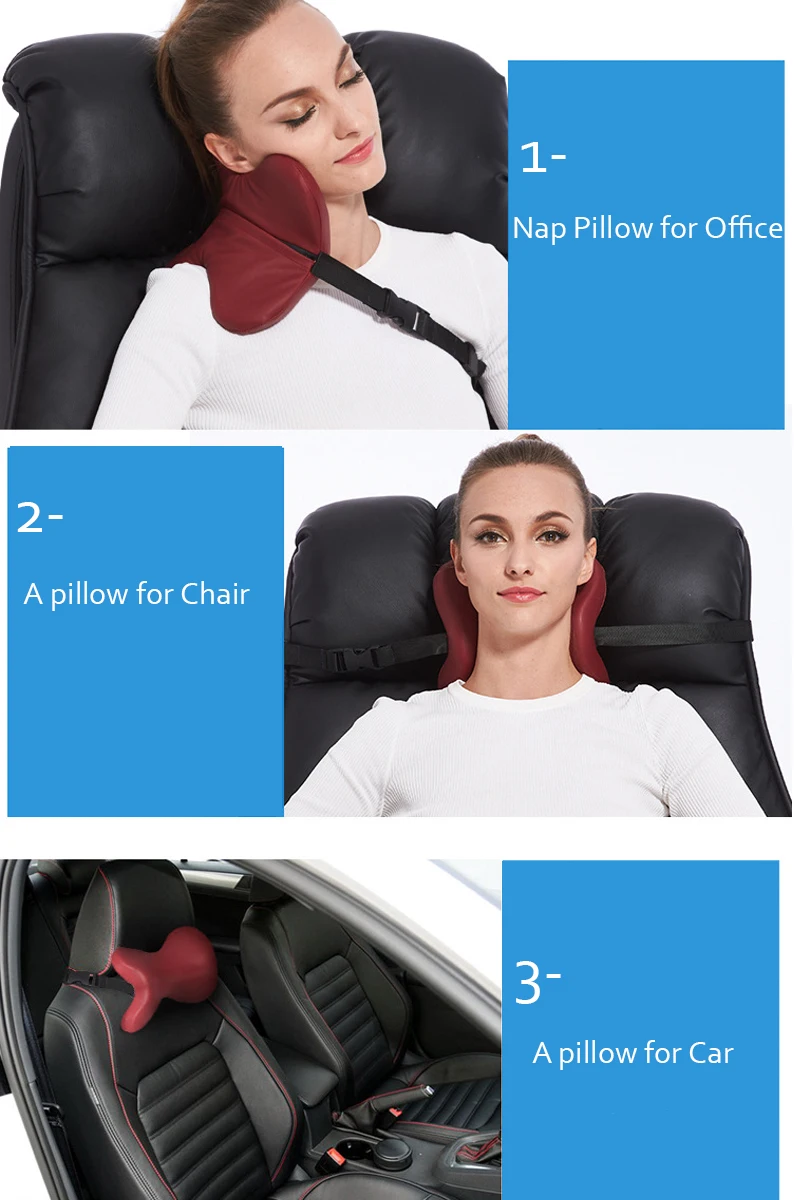 L082-Airplane Memory Foam  Neck Pillow Comfortable Travel Pillows For Sleep Nap Pillow for office  Car  Head Cushion (12)