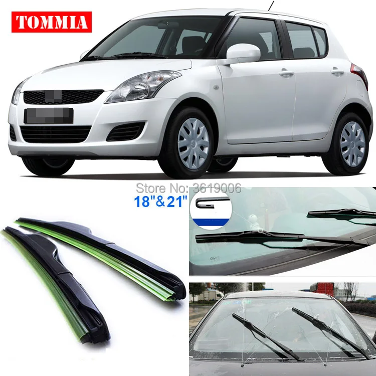 2pcs front soft rubber windscreen windshield wiper blades For Suzuki