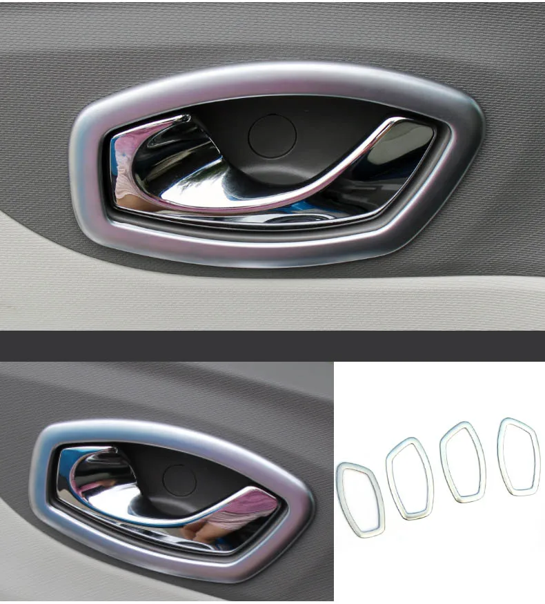 Для Renault Captur 2015 2016 2017 ABS Хромированная внутренняя ручка крышка чаши отделка рамы
