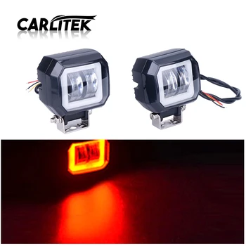 

CARLitek Red Halo Ring Devil Angel Eye Led Spot Light Headlight for SUV Car Auto Off Road Motorcycle 3Inch 12V 24V 40W 2pcs