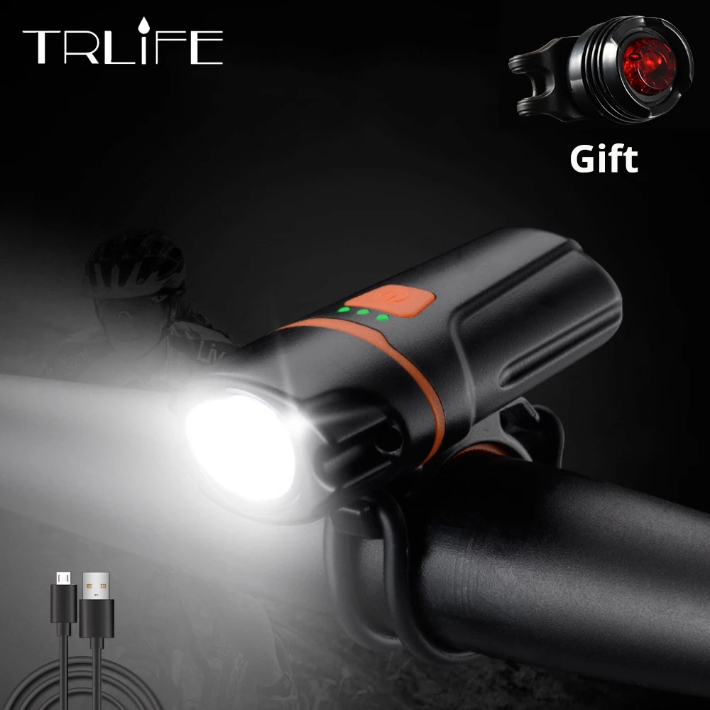 

Bike Light Built-in 8000 Lumens MTB Waterproof USB Rechargeable Bike Lights with Taillight for Road Cycling Safety Flashlight