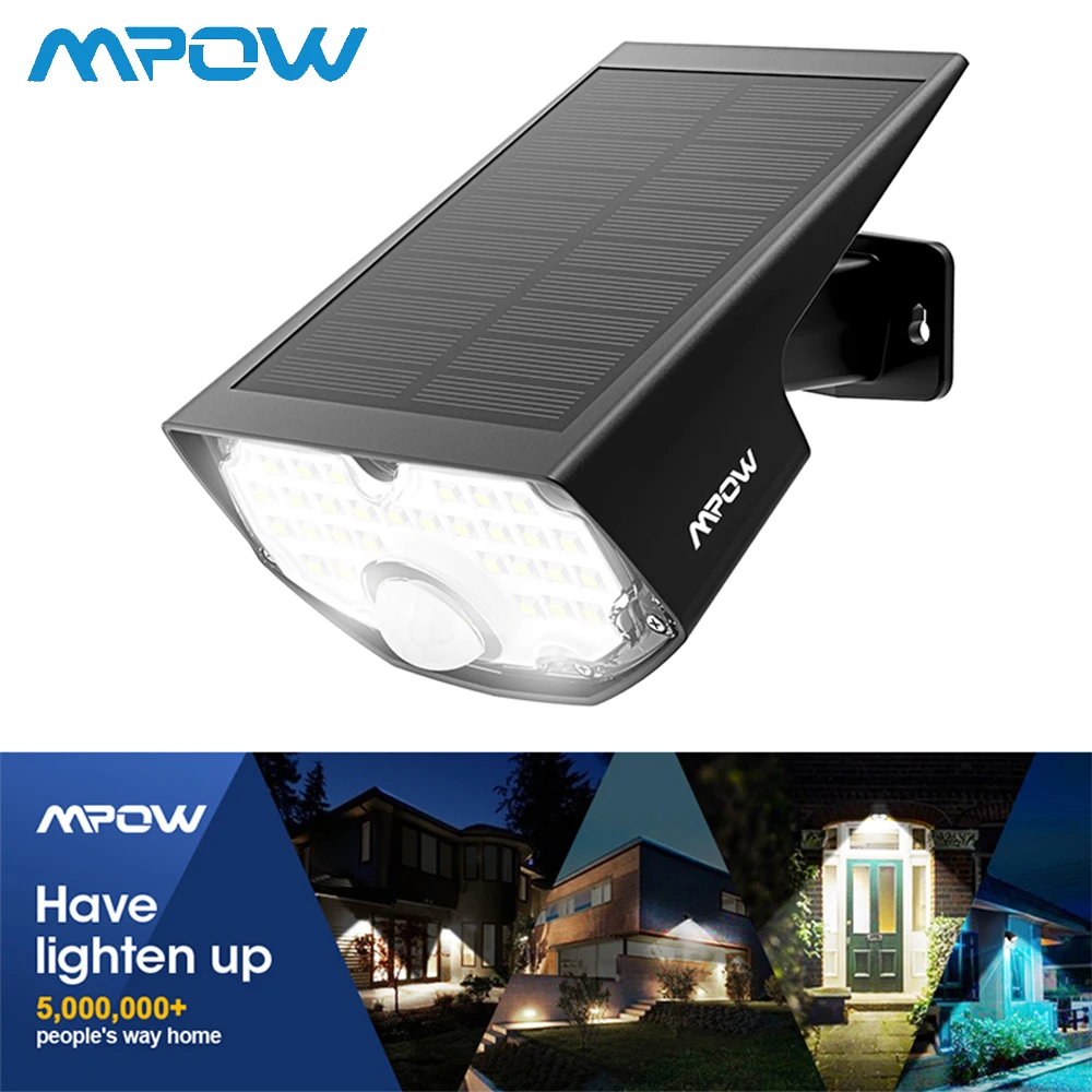 

LITOM CD200 30LED Solar Wall Lamp Solar Motion Sensor Light IP65 Waterproof Lamp with 3 Adjustable Modes 24 Hrs Garden Wall Lamp