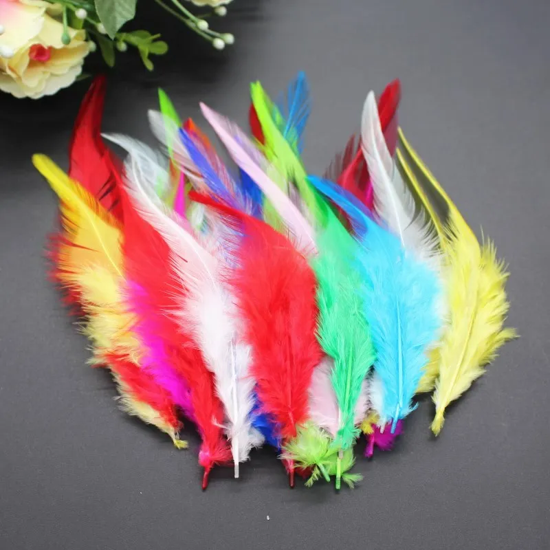 

New! 50 pc high quality white pheasant feather, 4-6 "/ 10-15cm DIY decoration accessories, weddings, family, different colors