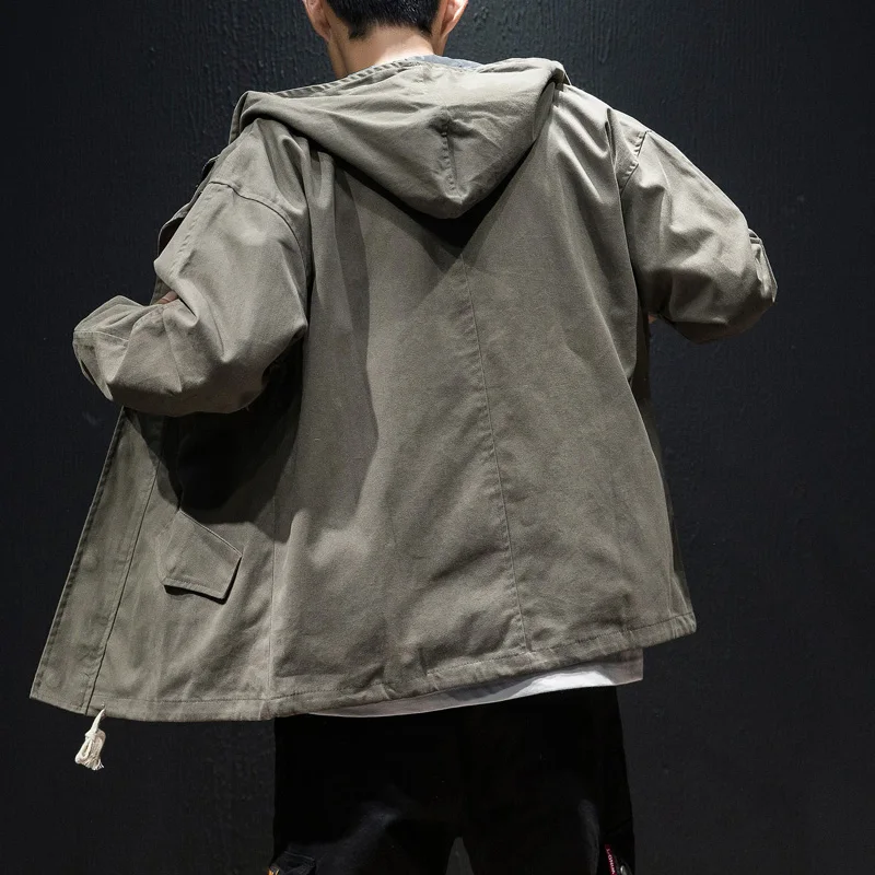 Billig Streetwear Harajuku Bomber Taktische Jacke Männer Mit Kapuze Armee Jacke Mode Oberbekleidung Mantel Hip Hop Hoodies Koreanischen Stil Kleidung