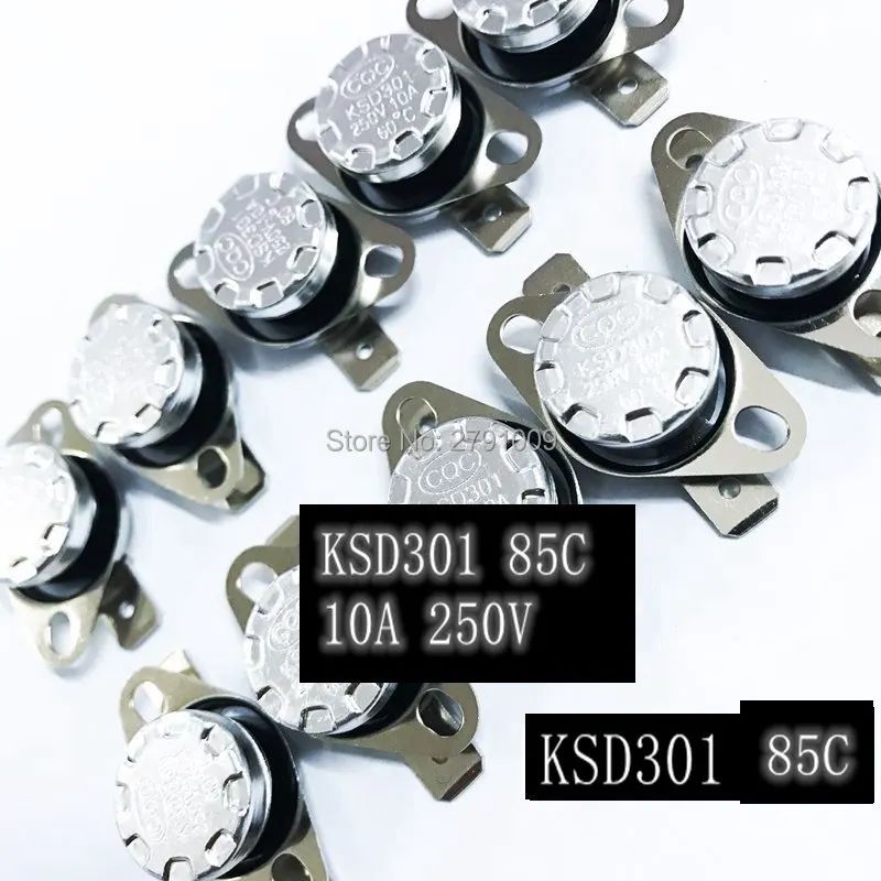 

10pcs KSD301 85 Degrees NO Normally open Automatic Closure Temperature switch 85C Normally Closed Automatic Disconnecting Switch