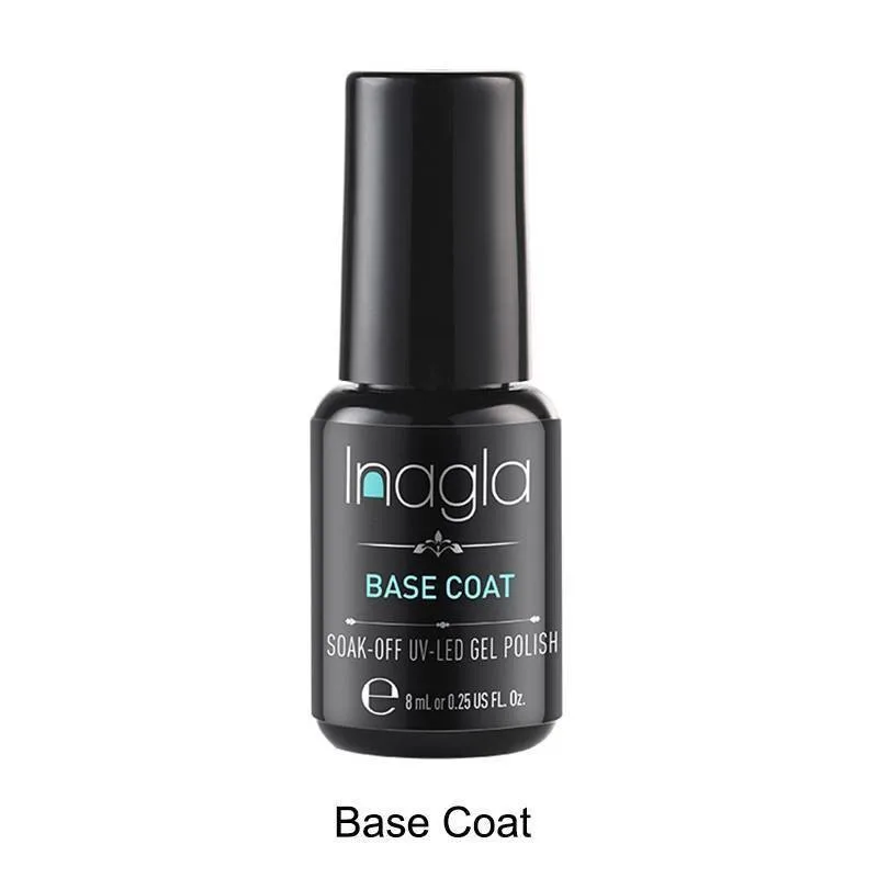Base Coat Inagla 8 мл цветной Желейный лак для ногтей замачиваемый УФ светодиодный Гель-лак Vernis Полупостоянный Гель-лак для ногтей - Цвет: Base Coat