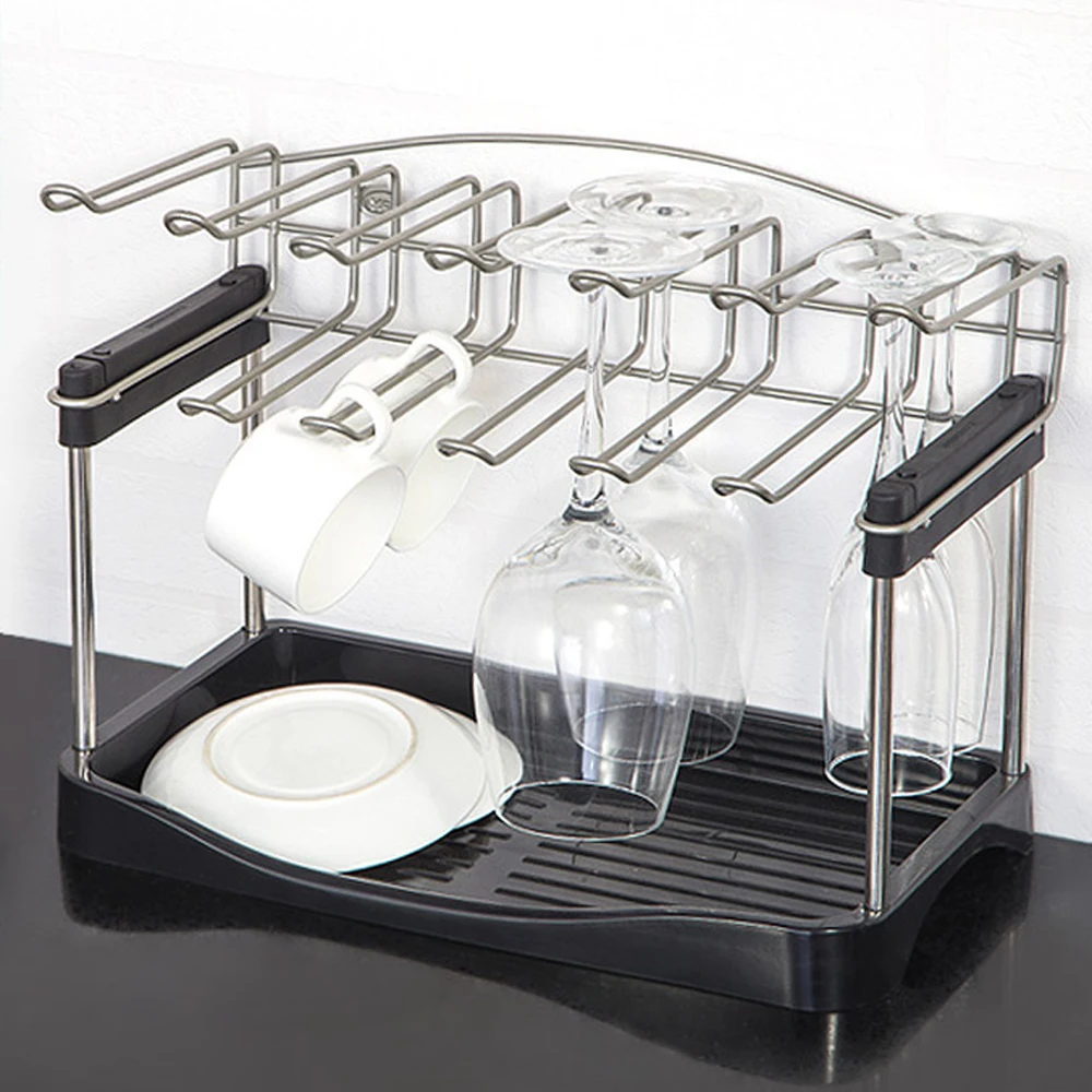  Goblet rack kitchen supplies drain rack mug Storage rack upside down wine glass holder tray home ha - 32920246714