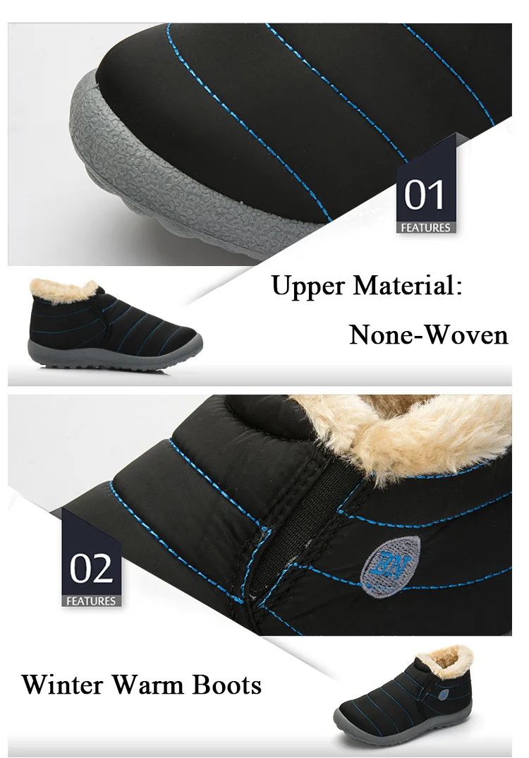 Большой Размеры 39-47 2017, Новая мода Мужские ботинки snowplush супер теплый открытый Для мужчин ботильоны Ботинки уличная зимняя Ботинки Для