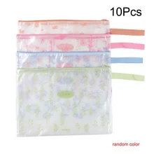 10 шт А4 Размер Пластиковые на молнии для документов папка для хранения сумка для хранения