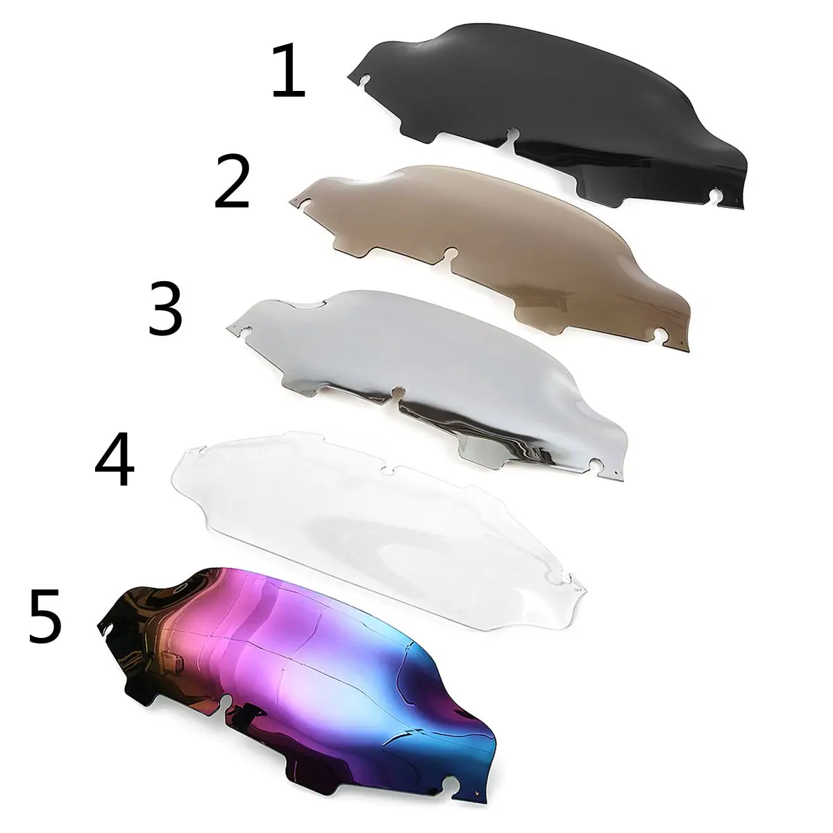 

6'' Motorcycle Wind Air Deflector Spoiler Wave Windshield Windscreen for Harley Electra Street Glide Touring Bike 1996-2013