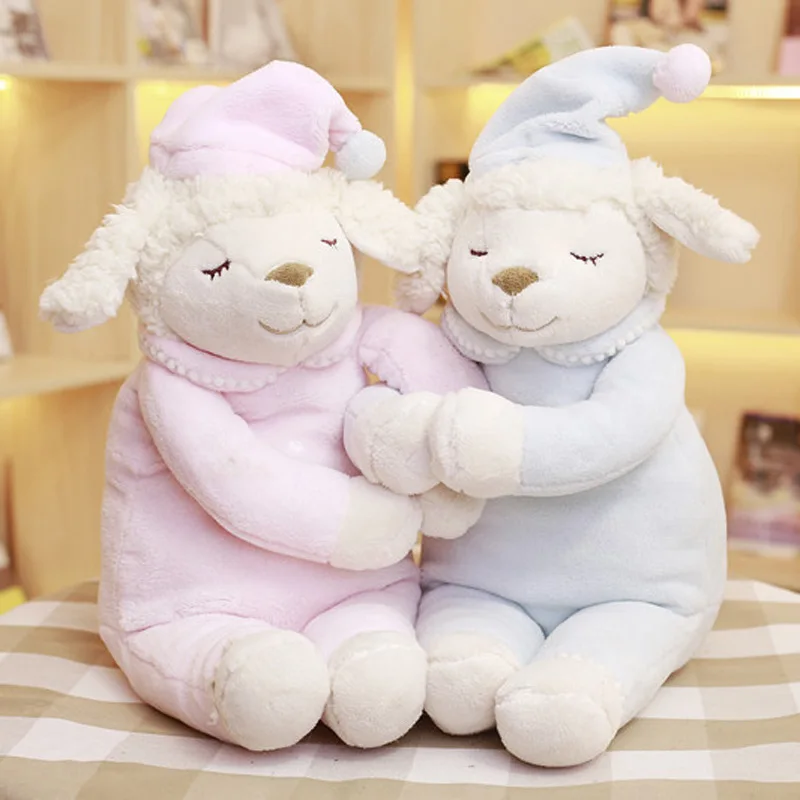 AIBOULLY Lovely couple toot sheep plush dolls 55cm dress kawaii lamb