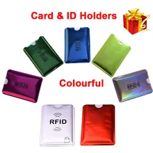 Eseye 5pcs Anti Rfid Wallet Blocking Reader Lock Bank Card Holder Id Bank Card Case Protection Metal Credit Card Holder Aluminiu