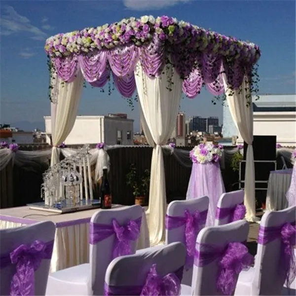 

9.8ft * 9.8ft * 9.8ft Lilac square canopy drape wedding decoration wedding stage decor wedding supply,Including Drape and Stand