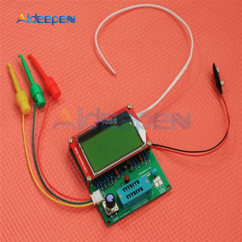 

EZM328 LCD Digital Transistor Tester ESR Frequency LCR NPN PNP Diode Capacitor Meter PWM Squarer Wave Genera Measure Resistors